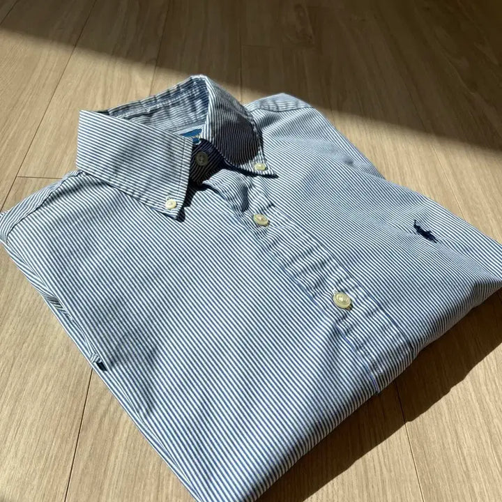 [BUNJANG] Polo Classic Fit Striped Cotton Shirt XS / 폴로 / 클래식 핏 스트라이프 코튼 셔츠 / XS