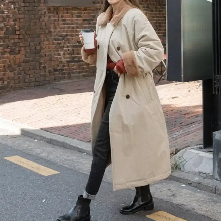 [BUNJANG] Padded Coat - Beige / 안감퍼 패딩코트-베이지