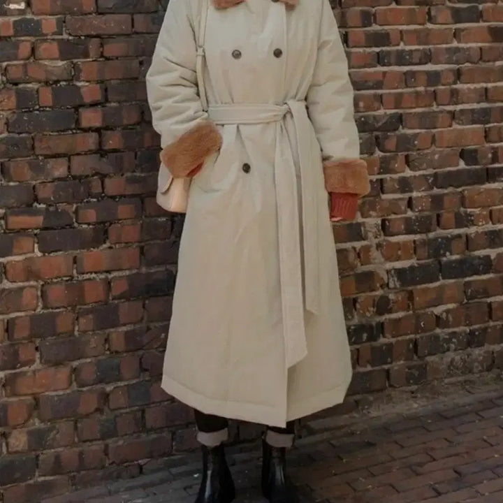 [BUNJANG] Padded Coat - Beige / 안감퍼 패딩코트-베이지