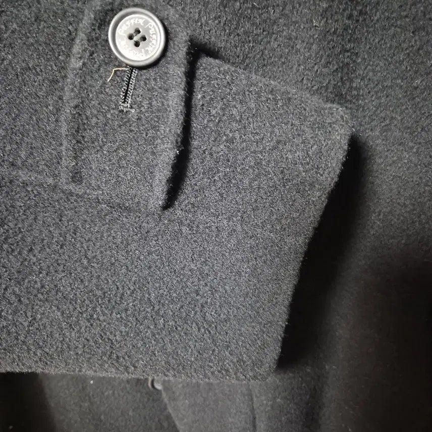 [BUNJANG] Handmade Half Coat - Black / 핸드메이드 하프코트- 블랙