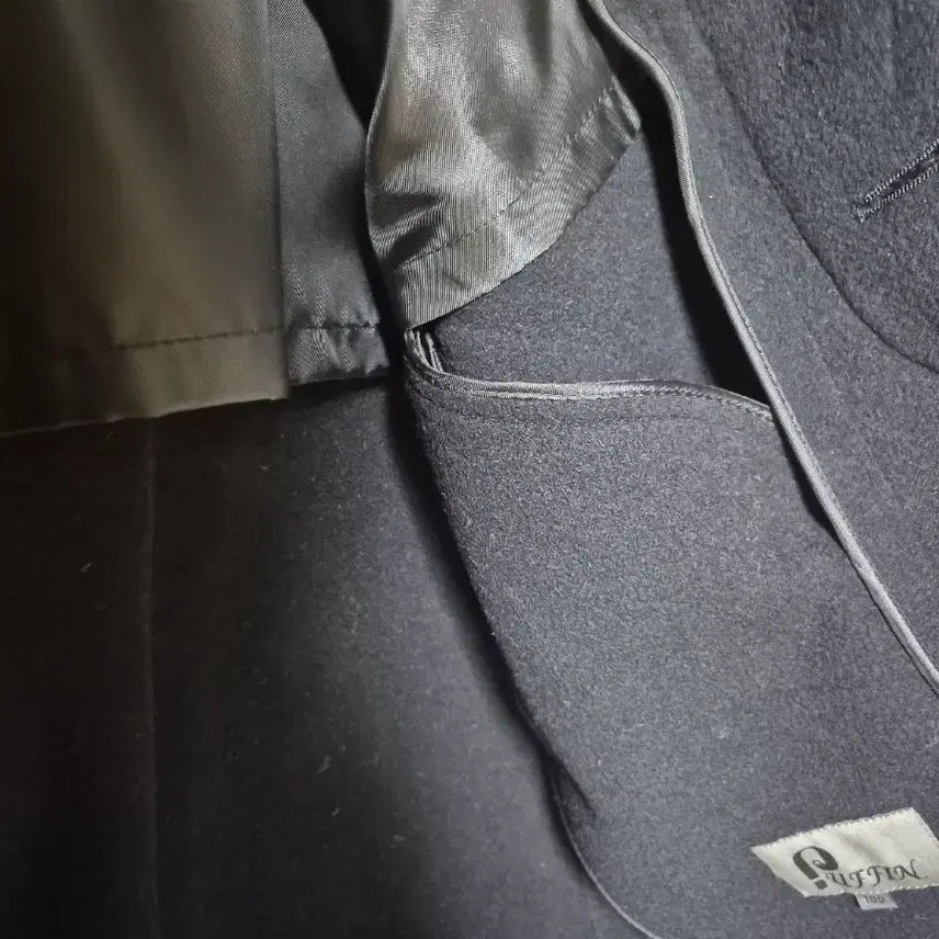 [BUNJANG] Handmade Half Coat - Black / 핸드메이드 하프코트- 블랙