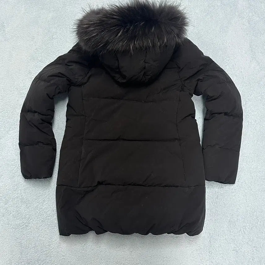 [BUNJANG] Descente Black Duck Down Raccoon Fur Padded Jacket / 데상트 블랙 덕다운 너구리퍼 패딩
