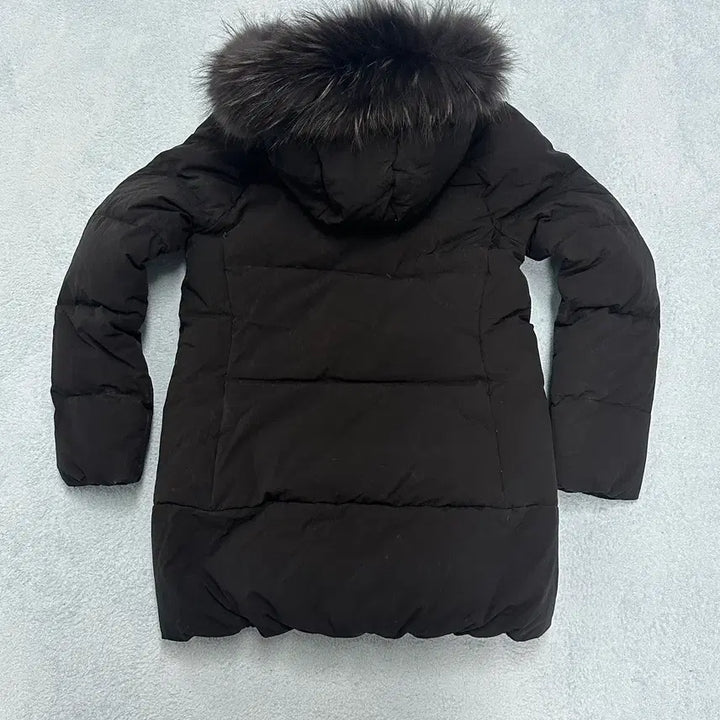 [BUNJANG] Descente Black Duck Down Raccoon Fur Padded Jacket / 데상트 블랙 덕다운 너구리퍼 패딩