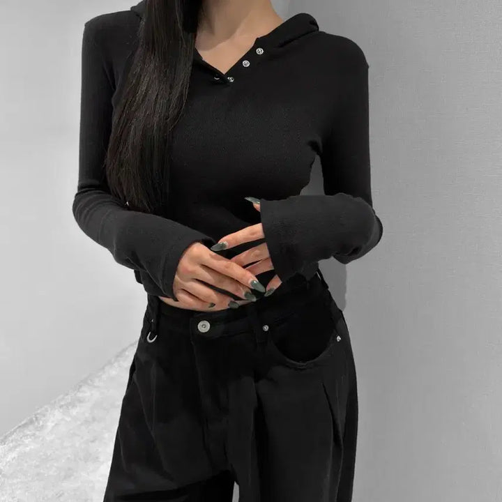 [BUNJANG] Hoodie Ivory / 기모 후드 티셔츠