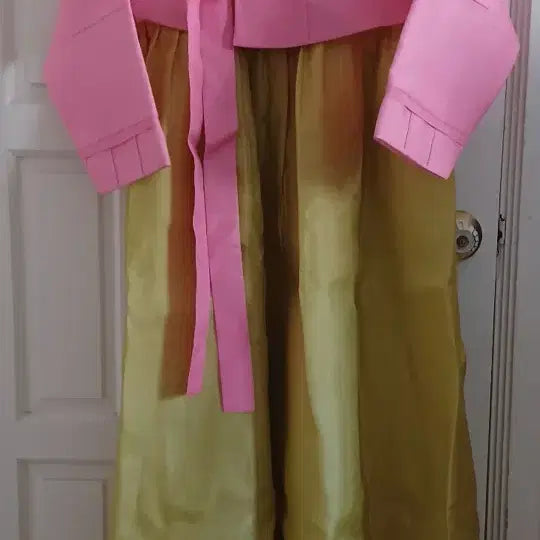 [BUNJANG] Hanbok Set - Pink & Mustard / 여성 한복 치마 저고리 세트