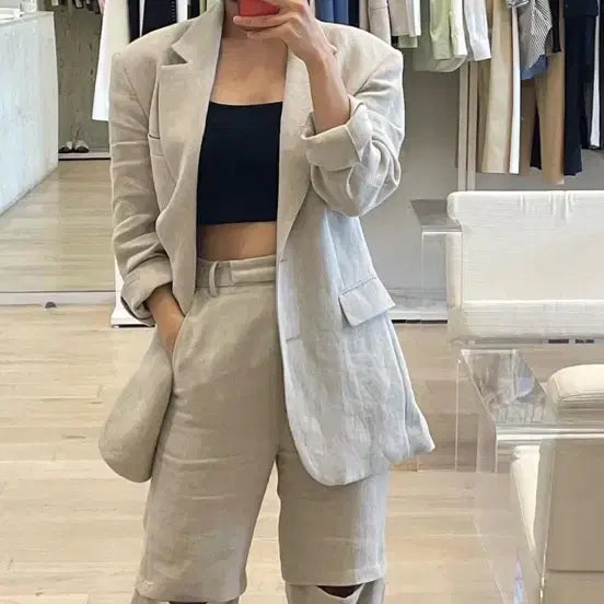 [BUNJANG] Linen Jacket / 블로썸에이치컴퍼니 린넨자켓 새상품