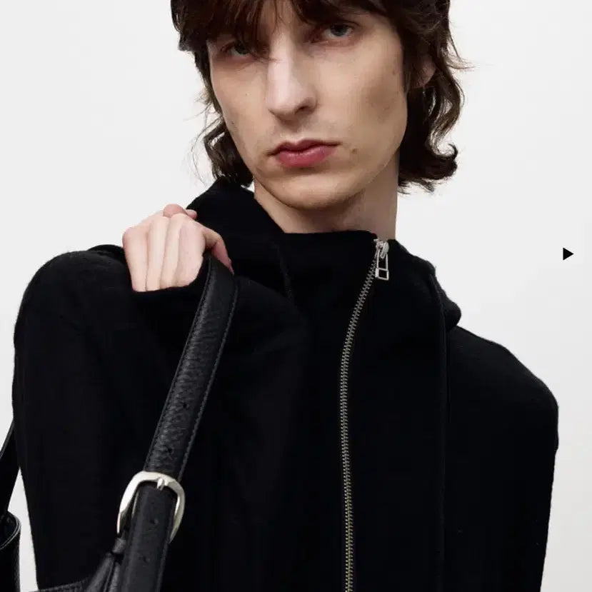 [BUNJANG] Toni Wek Light Wool Hoodie Zip-up XL Black / 토니웩 라이트 울 후드집업 XL 블랙