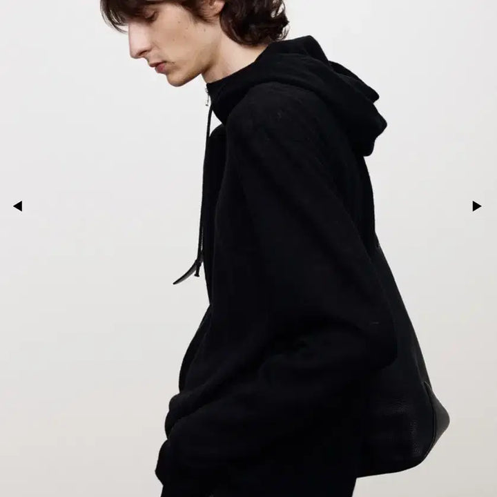 [BUNJANG] Toni Wek Light Wool Hoodie Zip-up XL Black / 토니웩 라이트 울 후드집업 XL 블랙