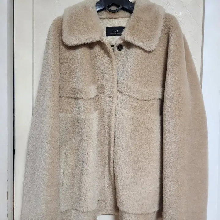 [BUNJANG] Si Sheepskin Mouton Jacket / Si 양모100% 무스탕 뽀글이점퍼 55, 66