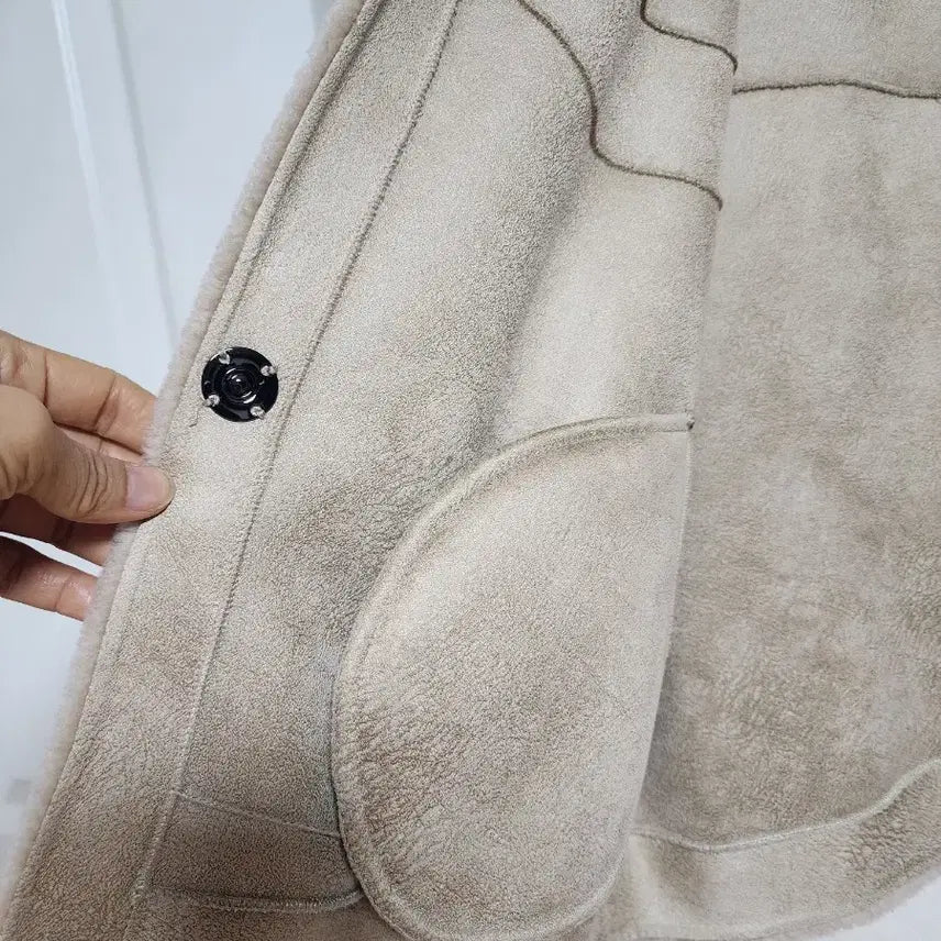 [BUNJANG] Si Sheepskin Mouton Jacket / Si 양모100% 무스탕 뽀글이점퍼 55, 66