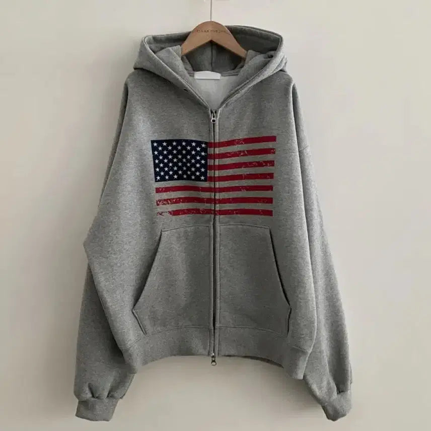 [BUNJANG] American Two Way Hoodie Zip-up / 슈가파우더 아메리칸 투웨이 후드집업