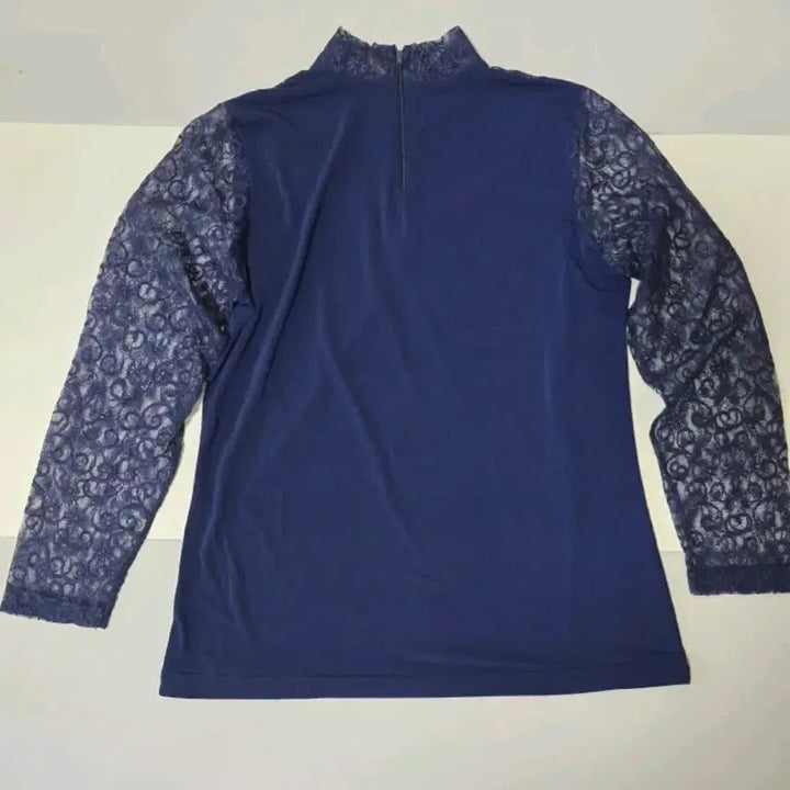[SOLD OUT] 여성옷 레이스 소매 네이비 블라우스 셔츠