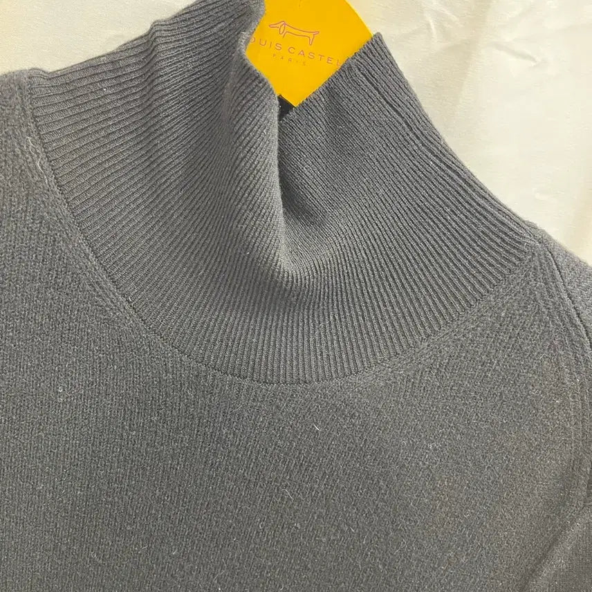 [BUNJANG] Obze Wool Black Knit Layered Maxi Dress / 오브제 울 블랙 니트 레이어드 맥시 드레스 원피스 82-94-160