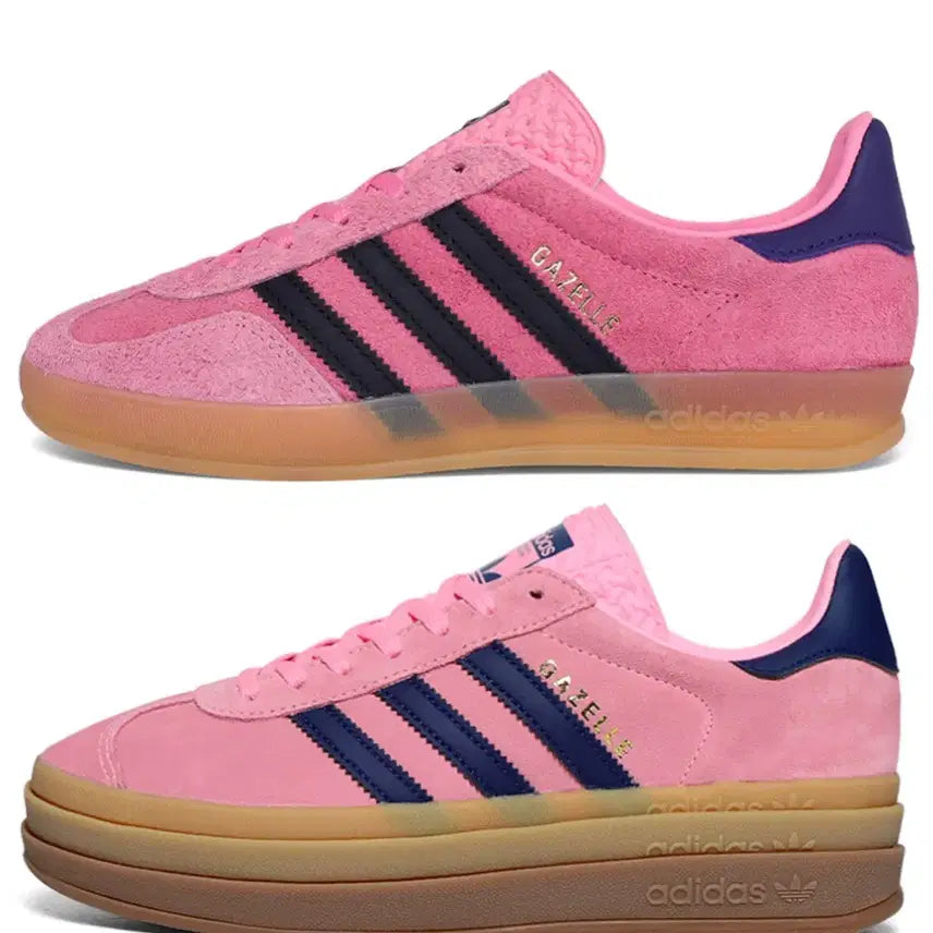 [BUNJANG] Adidas Gazelle Pink Bold Sneakers / [1번착용] 아디다스 가젤 핑크 볼드(키높이) 스니커즈