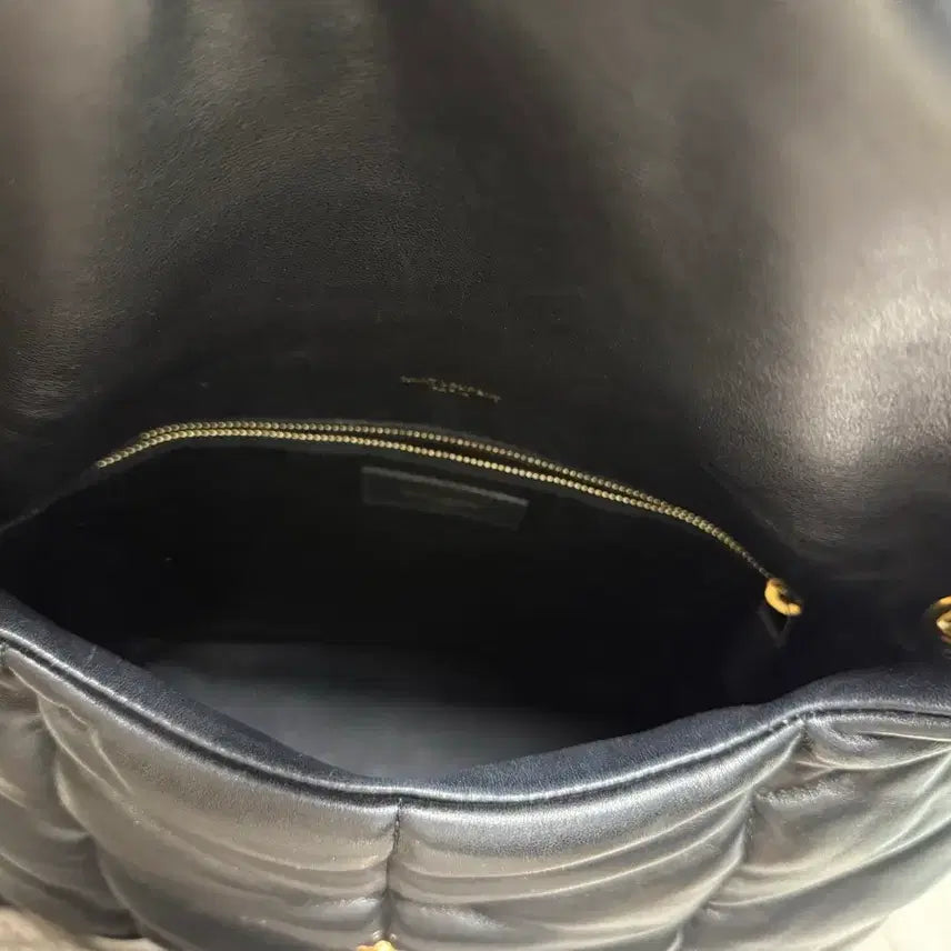 [BUNJANG] Saint Laurent Loulou Puffer Medium Shoulder Bag / 생로랑 루루푸퍼 미디움 금장(나파가죽)