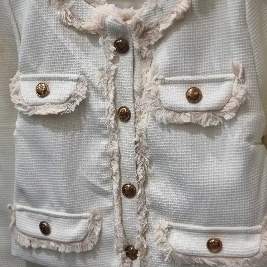 [BUNJANG] Ivory Tweed Two-Piece Set M / 아이보리 트위드 투피스 세트 M