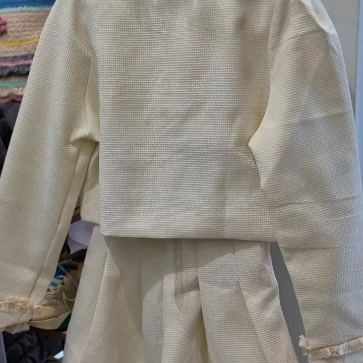 [BUNJANG] Ivory Tweed Two-Piece Set M / 아이보리 트위드 투피스 세트 M