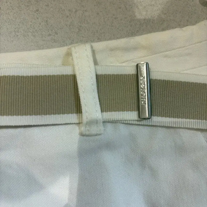 [BUNJANG] Tommy Hilfiger White Belted Skirt / 타미힐피거 흰색 벨트 스커트 (2사이즈