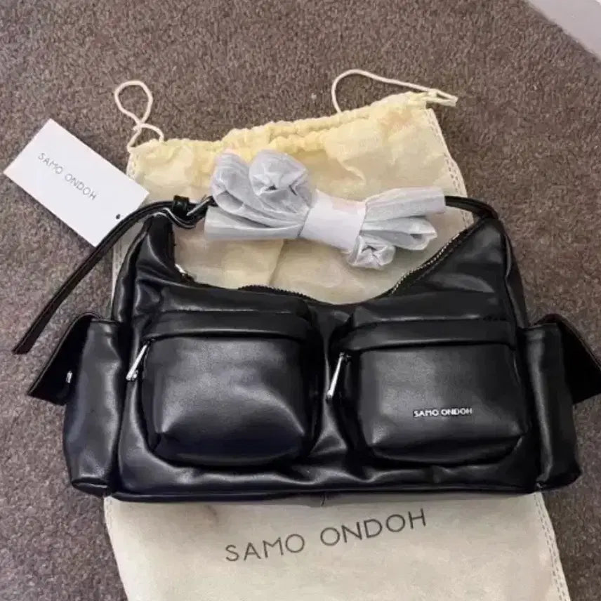 [BUNJANG] SAMO ONDOH Saddle Bag - Black Pocket Bag / SAMO ONDOH 새들백 블랙 포켓 가방
