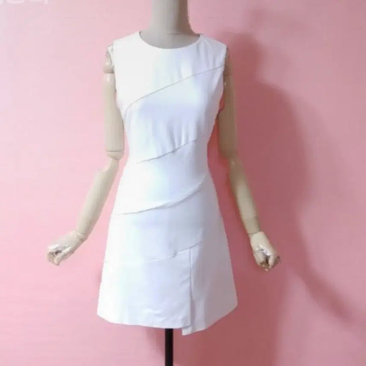 [BUNJANG] Zara White Cap Sleeve Shirred Dress / 자라 화이트 캡소매 셔링 원피스