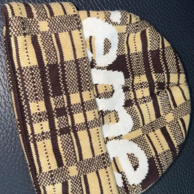 [BUNJANG] Supreme Check Pattern Beanie / 슈프림 체크 패턴 비니