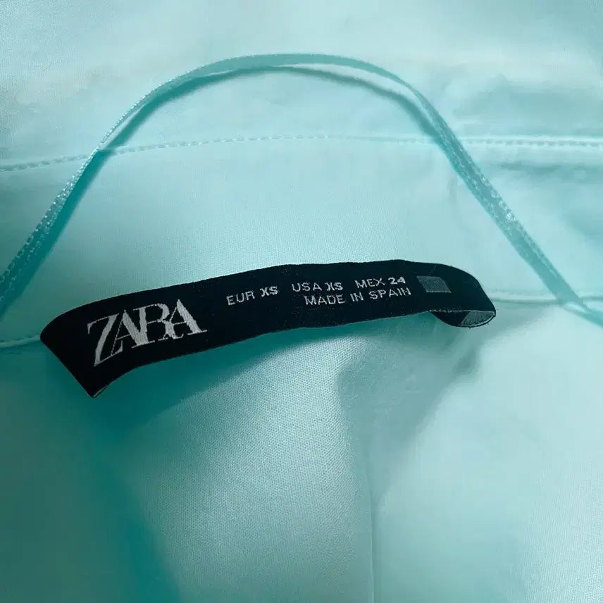 [BUNJANG] ZARA Emerald Blue Box Fit Shirt XS (44-55) / ZARA 에메랄드블루 박스핏 셔츠 XS(44~55)