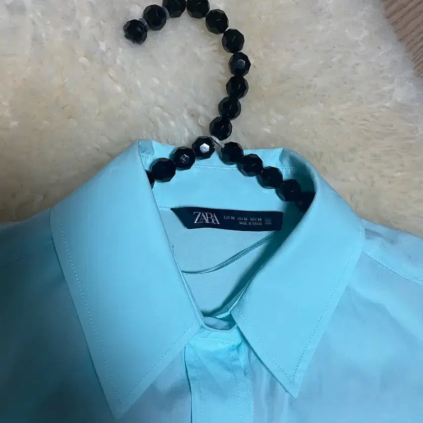 [BUNJANG] ZARA Emerald Blue Box Fit Shirt XS (44-55) / ZARA 에메랄드블루 박스핏 셔츠 XS(44~55)