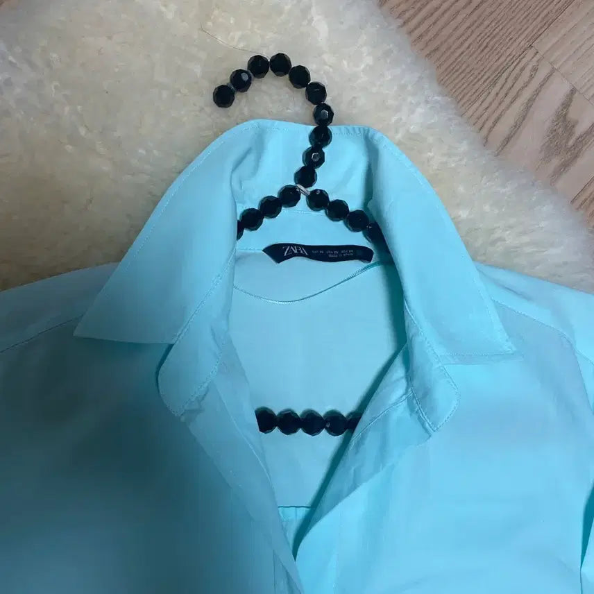 [BUNJANG] ZARA Emerald Blue Box Fit Shirt XS (44-55) / ZARA 에메랄드블루 박스핏 셔츠 XS(44~55)