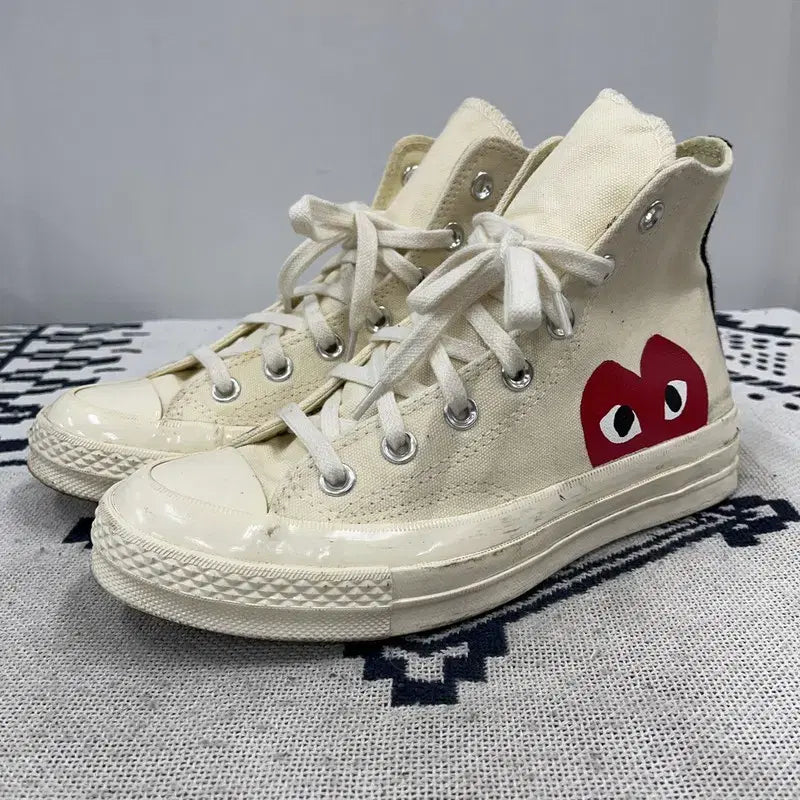 [BUNJANG] Converse Comme des Garcons Chuck 70 High Sneakers 240 / 컨버스 꼼데가르송 척70 하이 스니커즈 240 E02150