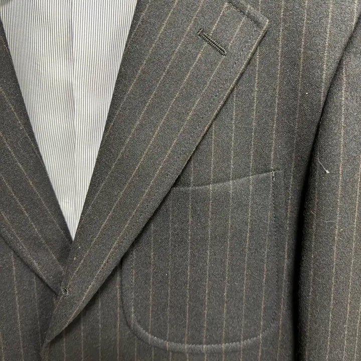 [BUNJANG] Customellow 2-Button Pinstripe Blazer / 커스텀멜로우 2버튼 자켓