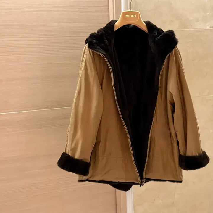 [BUNJANG] LEBEIGE Reversible Hood Coat / 르베이지 위즐 리버서블 후드 코트