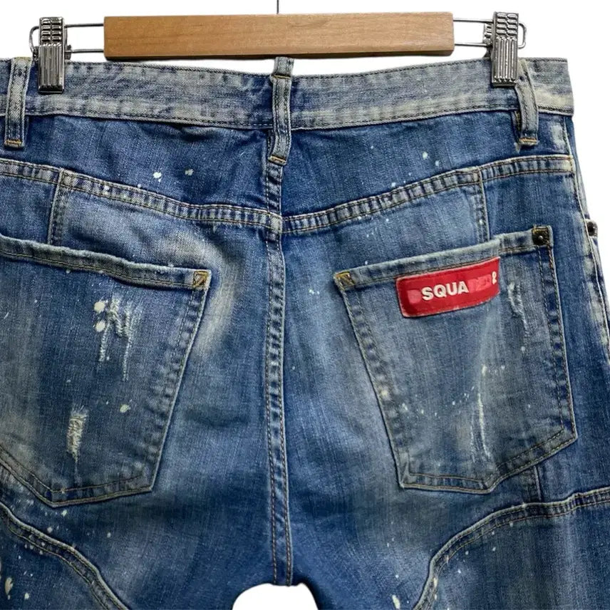 [BUNJANG] Dsquared2 Painting Wash Denim Pants - Size 48 / 디스퀘어드2 페인팅 워싱 데님팬츠 - 48사이즈