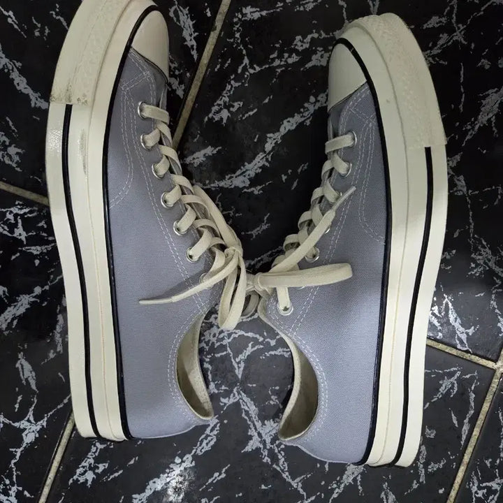 [BUNJANG] Converse Chuck 70 Vintage Canvas Low Wolf Grey Sneakers / 척 70 빈티지 캔버스 로우 울프그레이 170555C / 280+고무끈