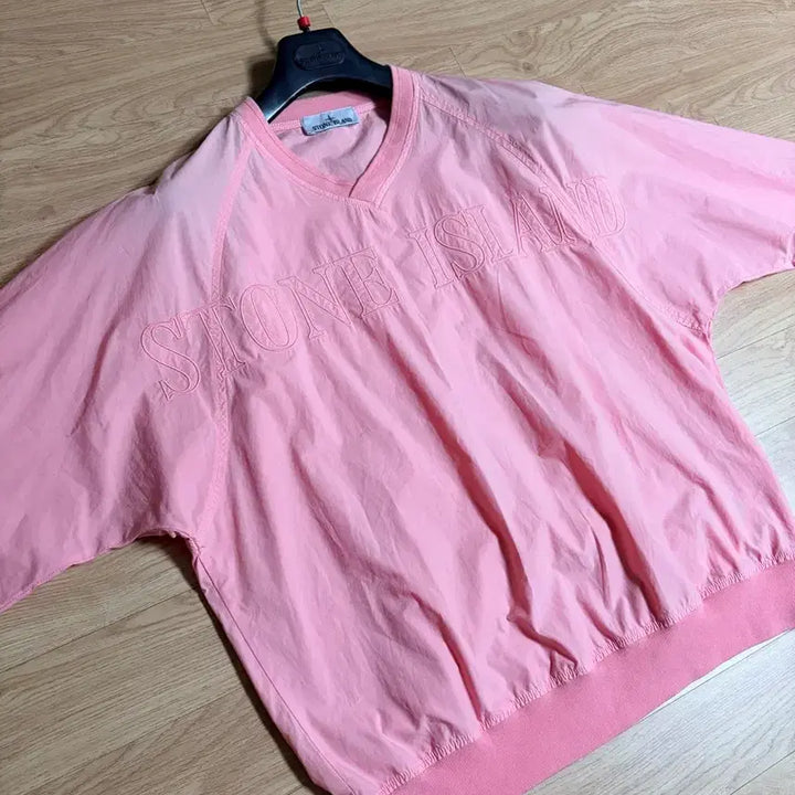 [BUNJANG] Stone Island Embroidered Logo Cotton Windbreaker Sweatshirt / 스톤아일랜드 자수 로고 코튼 바람막이 맨투맨