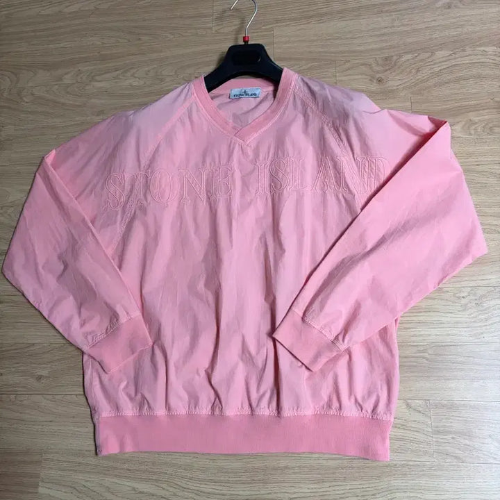 [BUNJANG] Stone Island Embroidered Logo Cotton Windbreaker Sweatshirt / 스톤아일랜드 자수 로고 코튼 바람막이 맨투맨