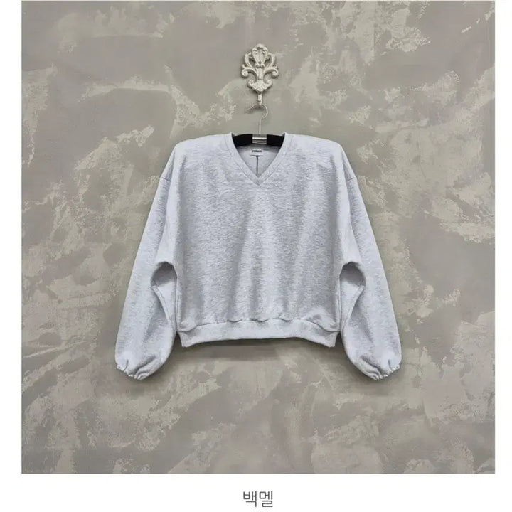 [BUNJANG] Zinbany BANY Track Fleece V-Neck Sweatshirt / 진바니 빠니 진트랙 양기모 치마 빠니 쮸리 브이 맨투맨
