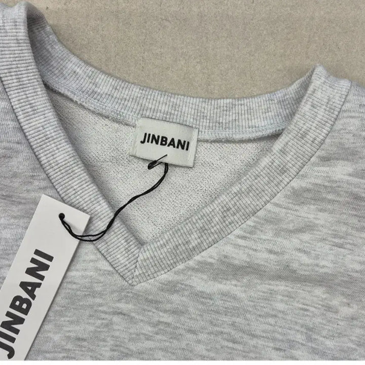[BUNJANG] Zinbany BANY Track Fleece V-Neck Sweatshirt / 진바니 빠니 진트랙 양기모 치마 빠니 쮸리 브이 맨투맨