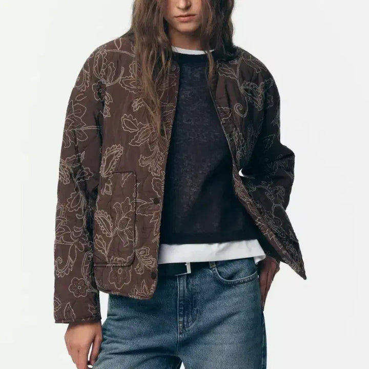 [BUNJANG] ZARA Embroidered Quilted Jumper / [새상품]자라 자수 퀼팅 점퍼