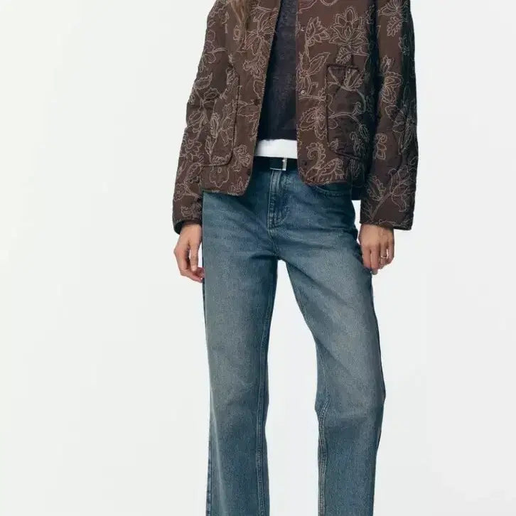 [BUNJANG] ZARA Embroidered Quilted Jumper / [새상품]자라 자수 퀼팅 점퍼