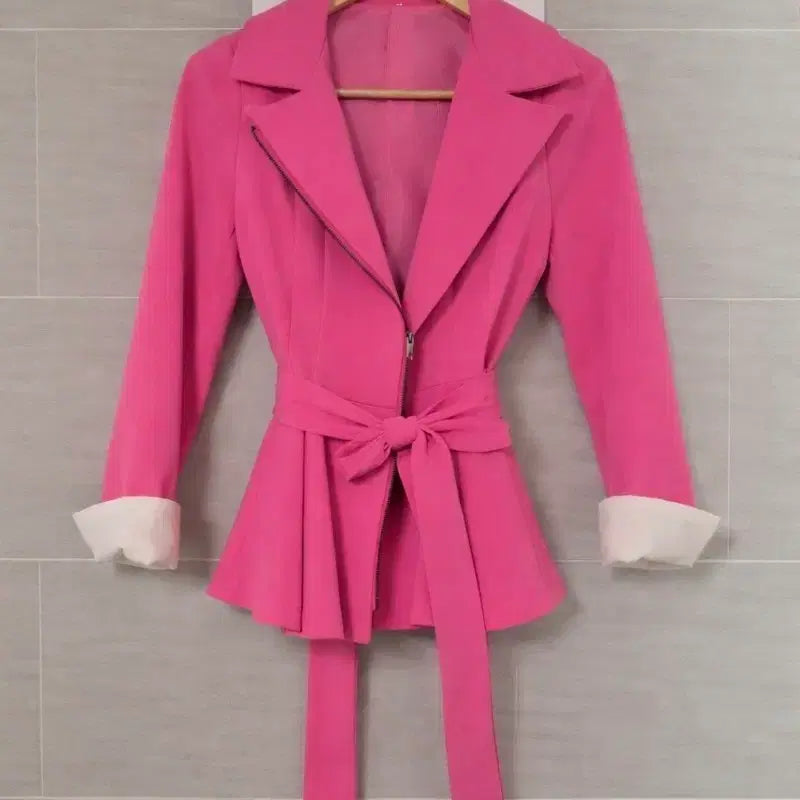 [BUNJANG] Pink Tailored Spring Jacket / 핑크 테일러드 봄자켓 새상품