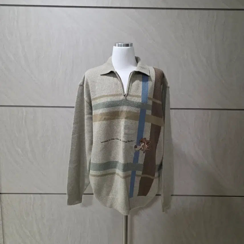 [BUNJANG] Indian Collar Zip-up Wool Knit / (데일리추천) 인디안 카라 집업 울니트 105 , (95~105)