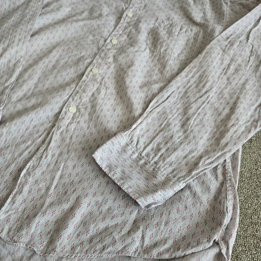 [BUNJANG] Timeone Clothing Elraco Pattern Dress Shirt / 타임원클로딩 엣라코 패턴 드레스셔츠 15H 엣라스트 부처프로덕츠 셔츠