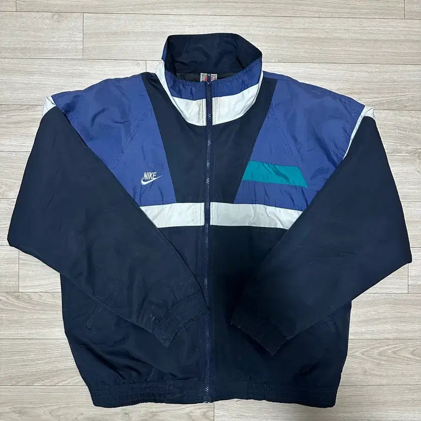 [BUNJANG] Nike Windbreaker Navy/Blue/Purple / 나이키 바람막이 네이비/블루/연보라색