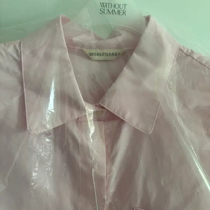 [BUNJANG] Without Summer Signature Shirt Pink / 위드아웃썸머 시그니처 셔츠 핑크 새상품