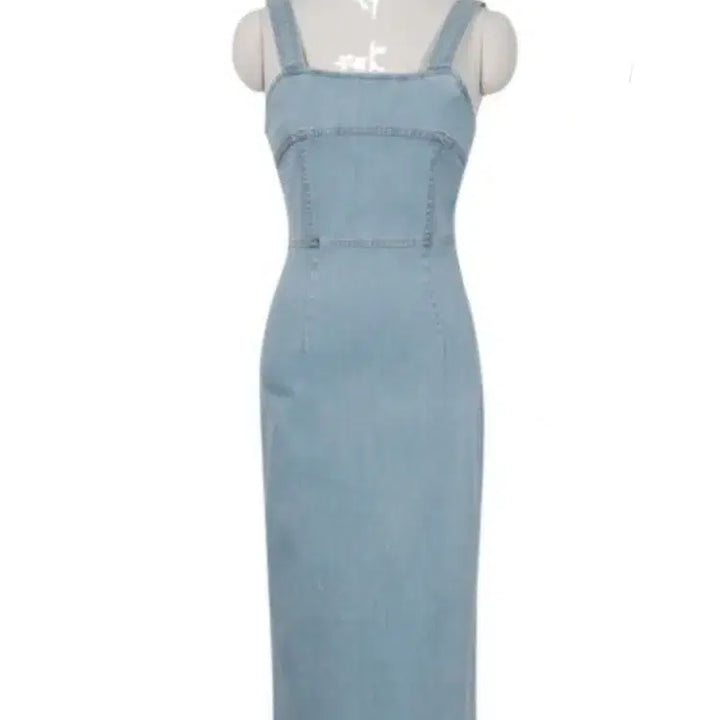 [BUNJANG] Light Wash Denim Bustier Dress / 새상품) 연청 데님 뷔스티에 원피스 멜빵원피스 55