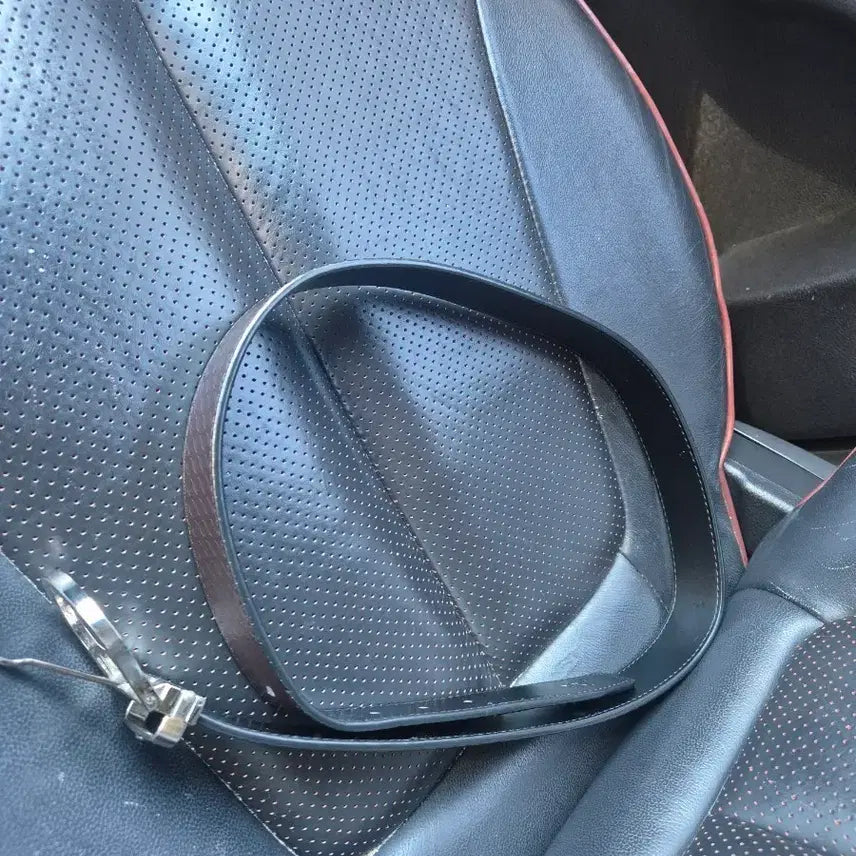 [BUNJANG] Men's Black Leather Belt / 몽블랑 블랙 가죽 벨트 남성용