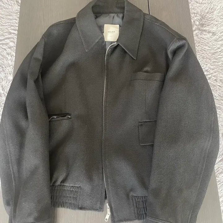 [BUNJANG] Vellie Diagonal Black Blouson Jacket / 벨리에 다이에그널 블랙 블루종 M(100)사이즈 자켓 팝니다