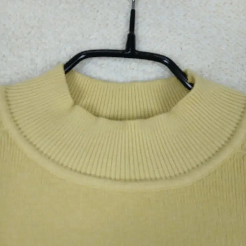 [BUNJANG] Yellow Ribbed Knit Sweater (F) / 여성 옐로우 골지 니트 스웨터(F)