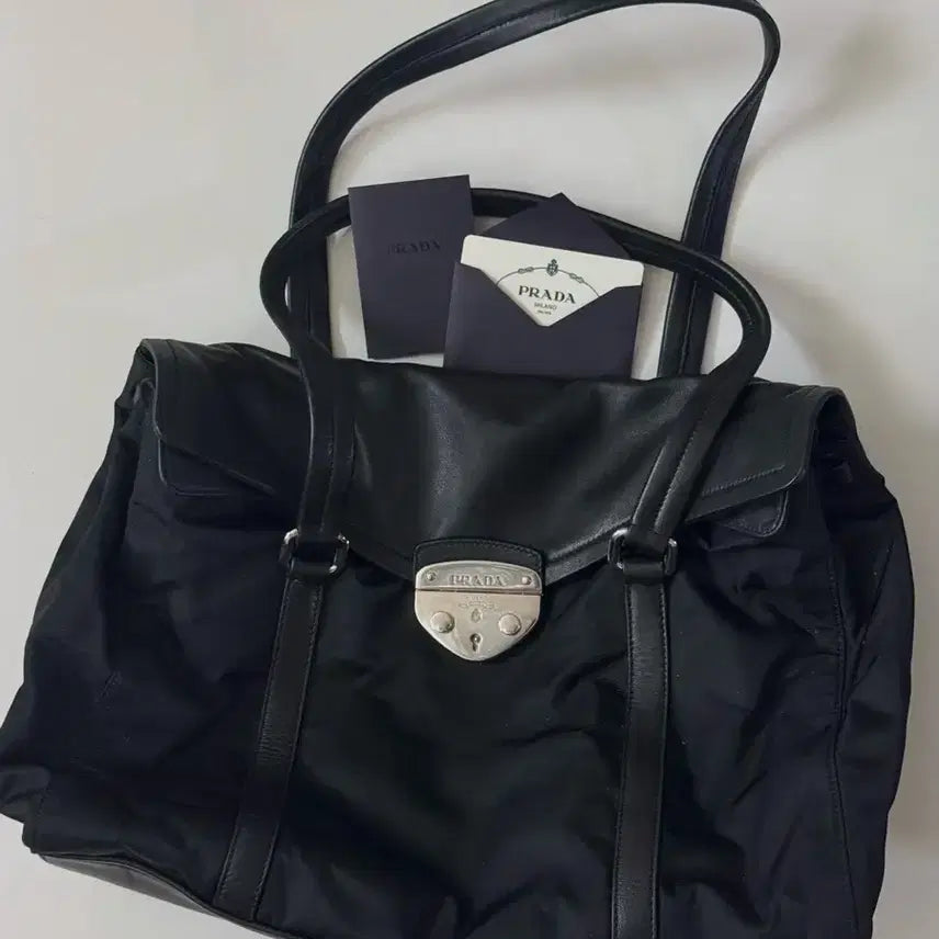 [BUNJANG] Prada Tessuto Lock Nylon Tote Bag / 프라다 테수토 락 나일론 토트백 팝니다