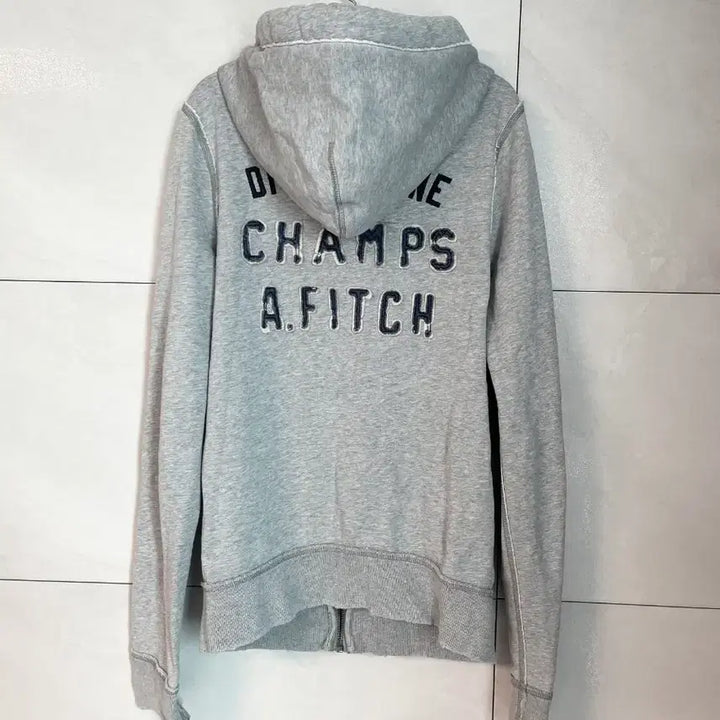 [BUNJANG] Abercrombie Denim Detail Hoodie Gray [M] / 아베크롬비 데님 디테일 후드집업 그레이 [M]